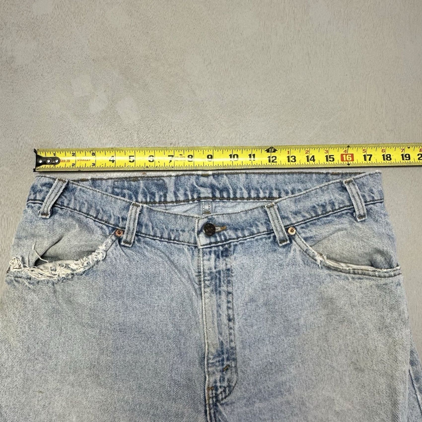 Levi's VINTAGE Levi's 506 Jeans Men 38x30 Distressed Orange Tab 5-Pocket Straight USA Made 80s 90s Hipster Grunge Denim Blue 100% Cotton Mens Size US 38 / EU 54 - 7 Thumbnail