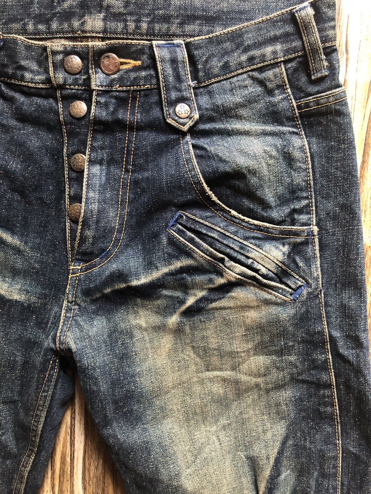 Japanese Brand Grail🔥 Y2K opium style denim capri punk seditionaries kmrii Size US 34 / EU 50 - 3 Thumbnail