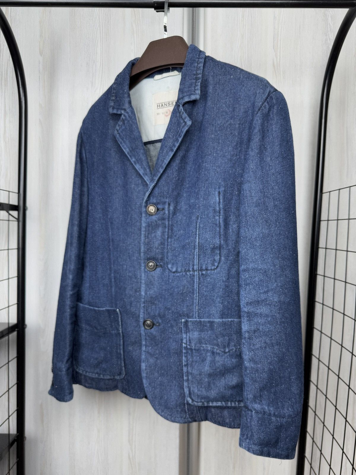HANSEN Garments HANSEN Garments 100% Hemp blue ‘Denim’ blazer jacket Size 40R - 5 Thumbnail