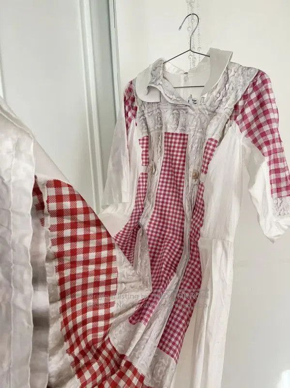 COMME des GARÇONS Pink and White Dress XS .