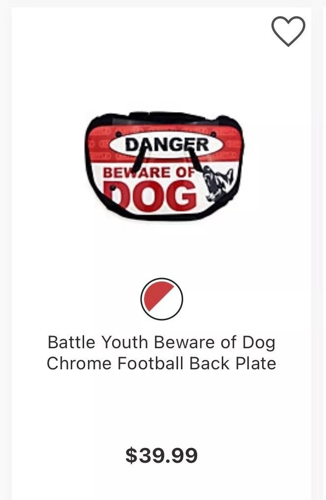 Other Back Bone High Impact "Danger" "Beware of Dog" Football Size ONE SIZE - 3 Thumbnail