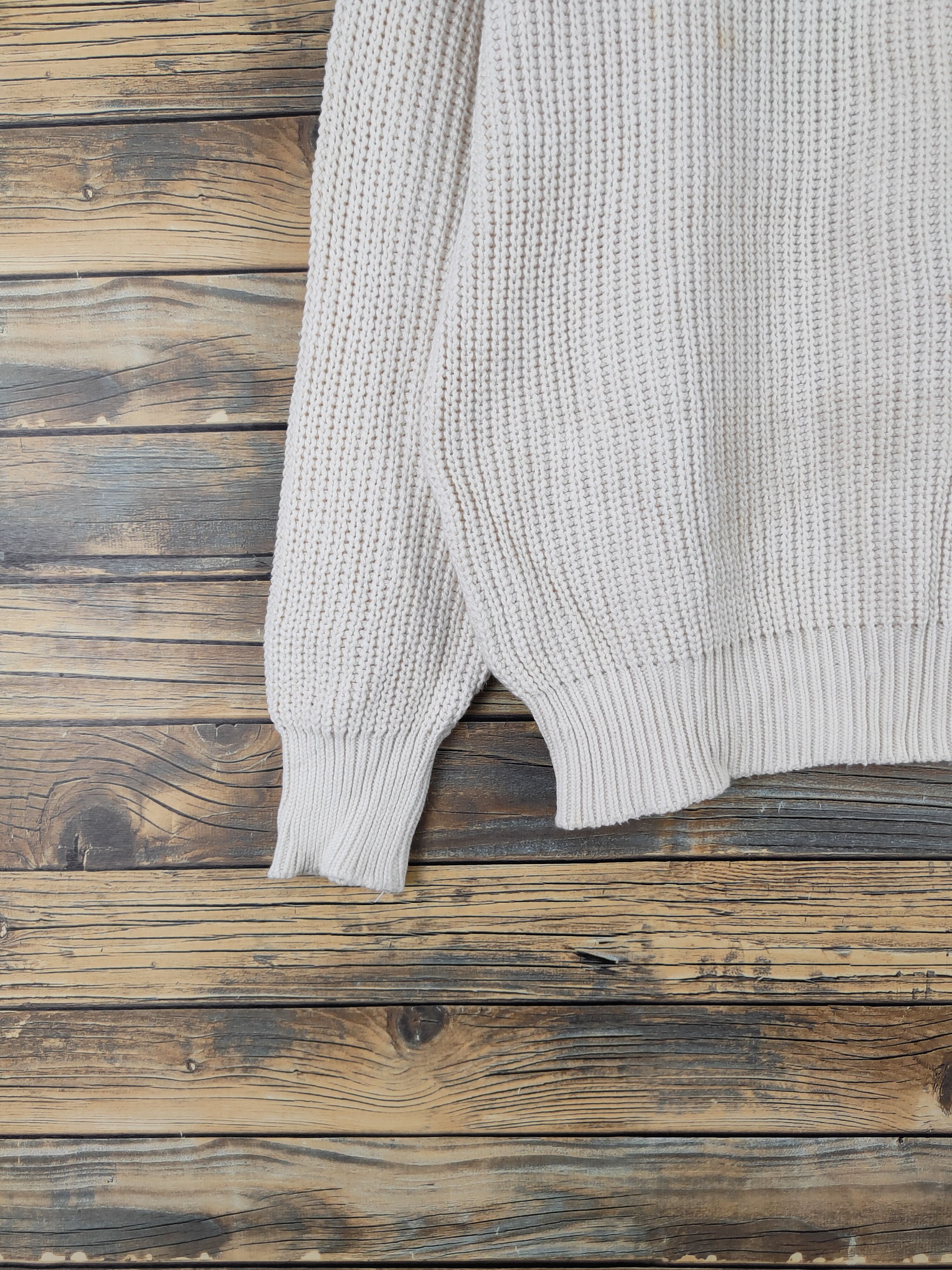 Homespun Knitwear Saburoku Ivory Knitwear Sweatshirts #W2106 Size US M / EU 48-50 / 2 - 4 Thumbnail