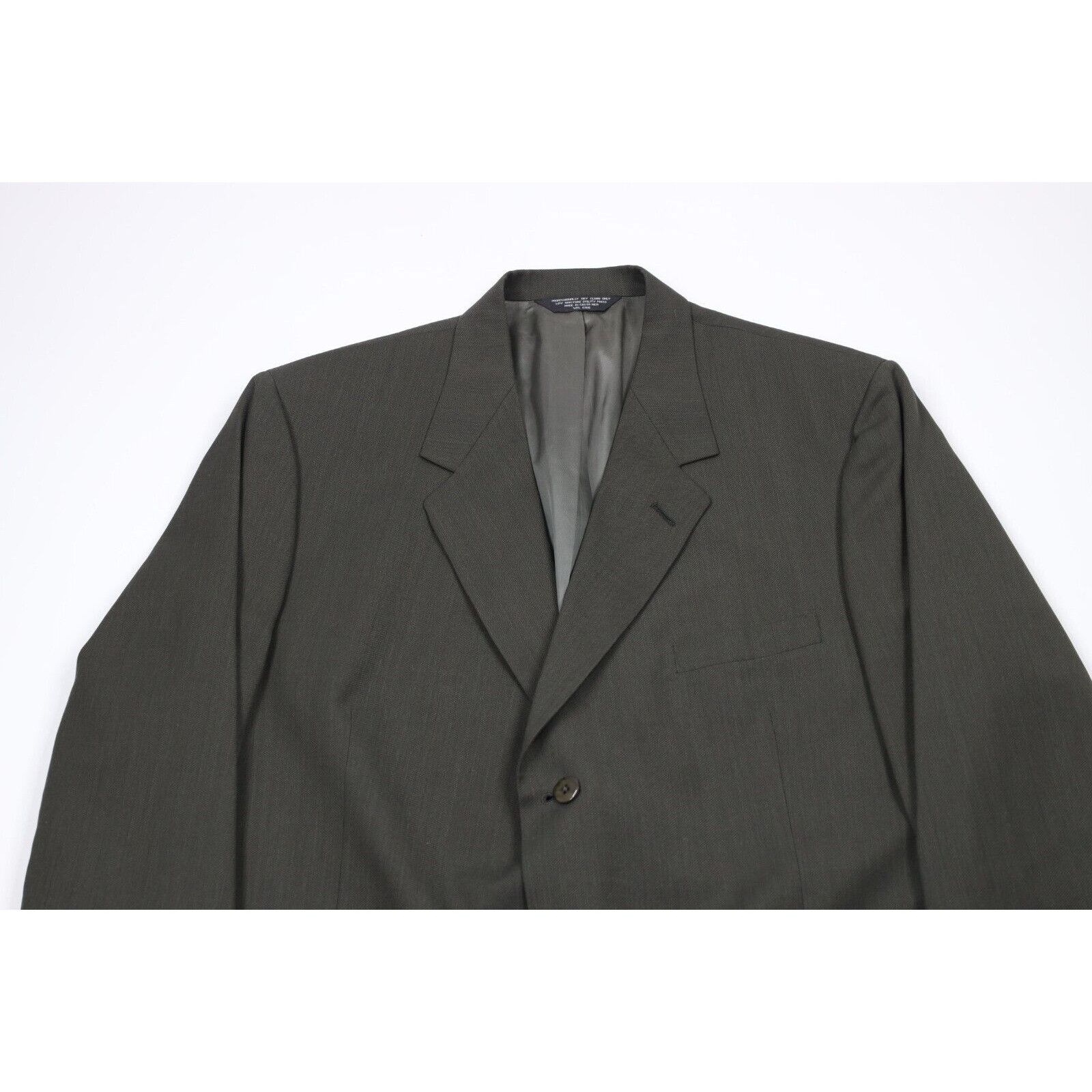 Vintage Vintage 90s Streetwear 2 Piece Worsted Wool Suit Wedding Size 48L - 2 Thumbnail