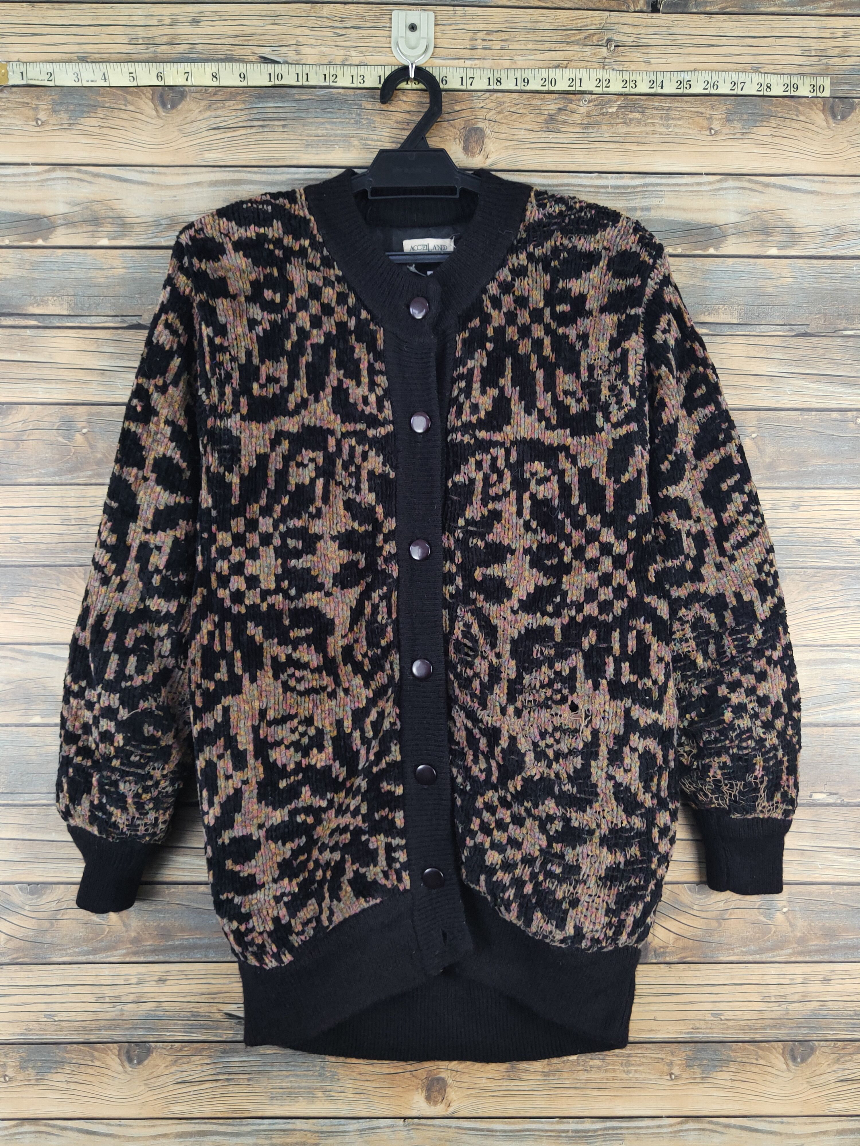 Japanese Brand × Vintage Acceilando Black Brown Knitwear Sweaters #W2165 Size M / US 6-8 / IT 42-44 - 1 Thumbnail