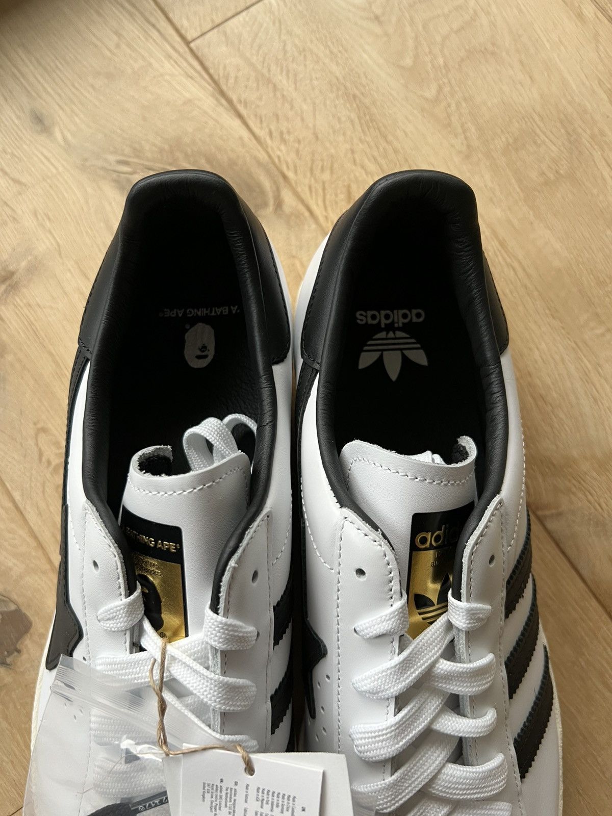 Adidas × Bape adidas Superstar 80s BAPE-Exclusive White Black_Deadstock Size US 11 / EU 44 - 7 Thumbnail