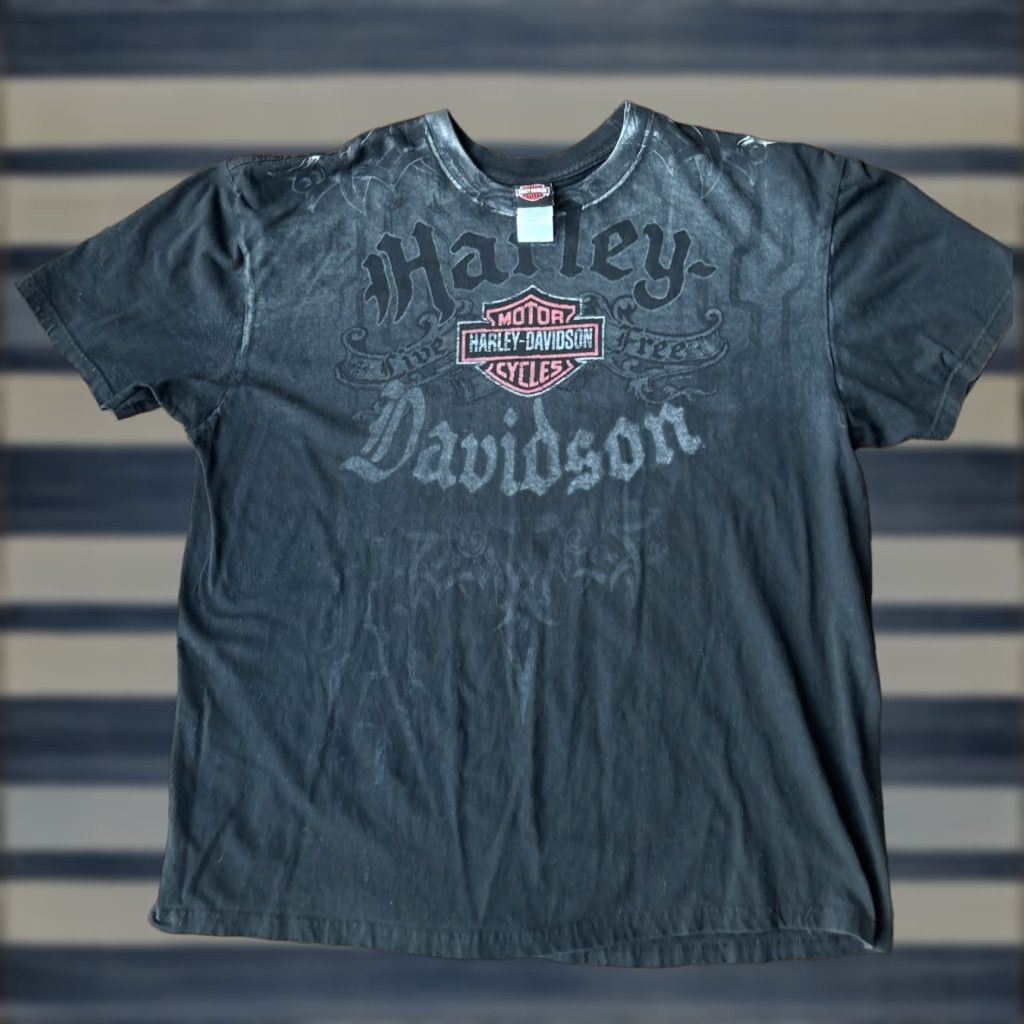 Harley Davidson VINTAGE Harley-Davidson T-Shirt 2XL White Short Sleeve Crew Neck Logo Graphic Print Biker Grunge 90s USA Mens Size US XL / EU 56 / 4 - 1 Thumbnail