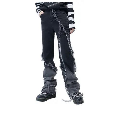 VIBE Two Tone Frayed Stacked Denim Jeans Size US 28 / EU 44 - 1 Thumbnail