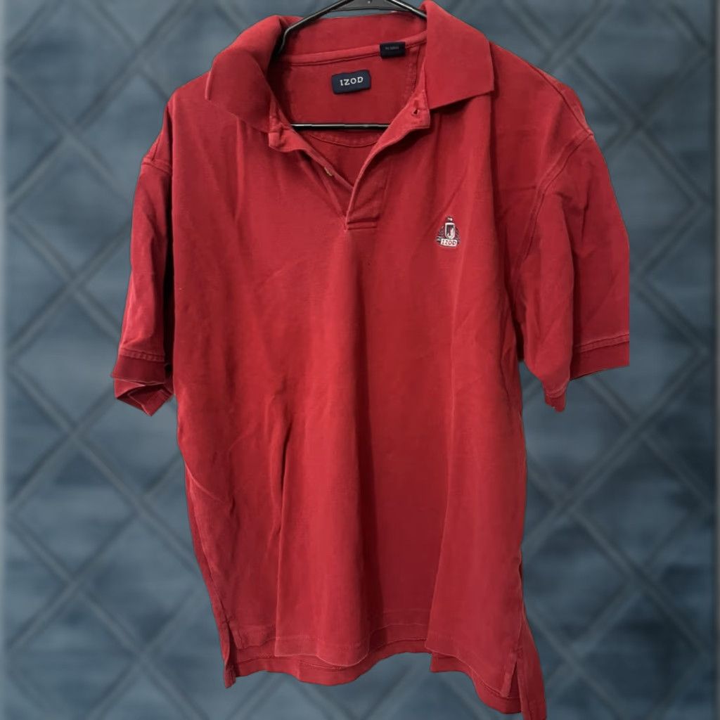 Izod IZOD GOLF POLO SHIRT Men's Medium Red Solid Casual Classic Size US M / EU 48-50 / 2 - 1 Thumbnail