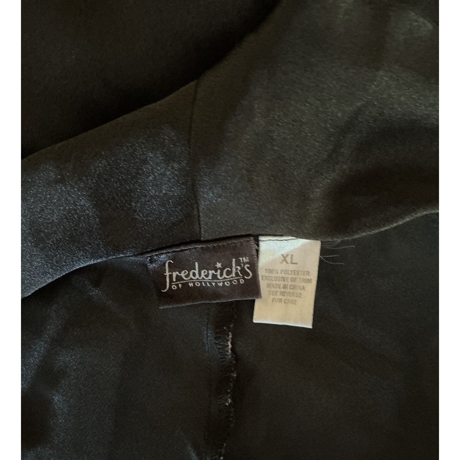 Other FREDERICK'S OF HOLLYWOOD BLACK SATIN BABY DOLL MINI - SZ XL Size XL / US 12-14 / IT 48-50 - 6 Thumbnail