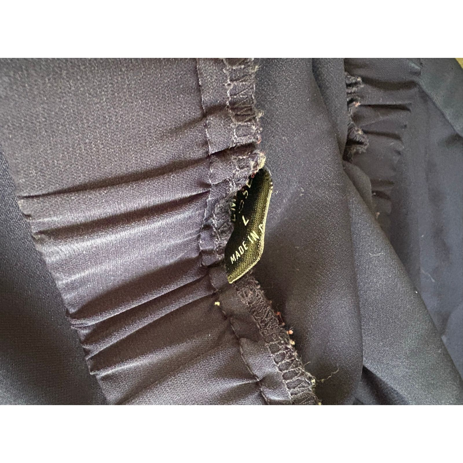 Other Emery Rose | Navy Blue Wide Leg Pull On Pants | Large Size 22" - 3 Thumbnail