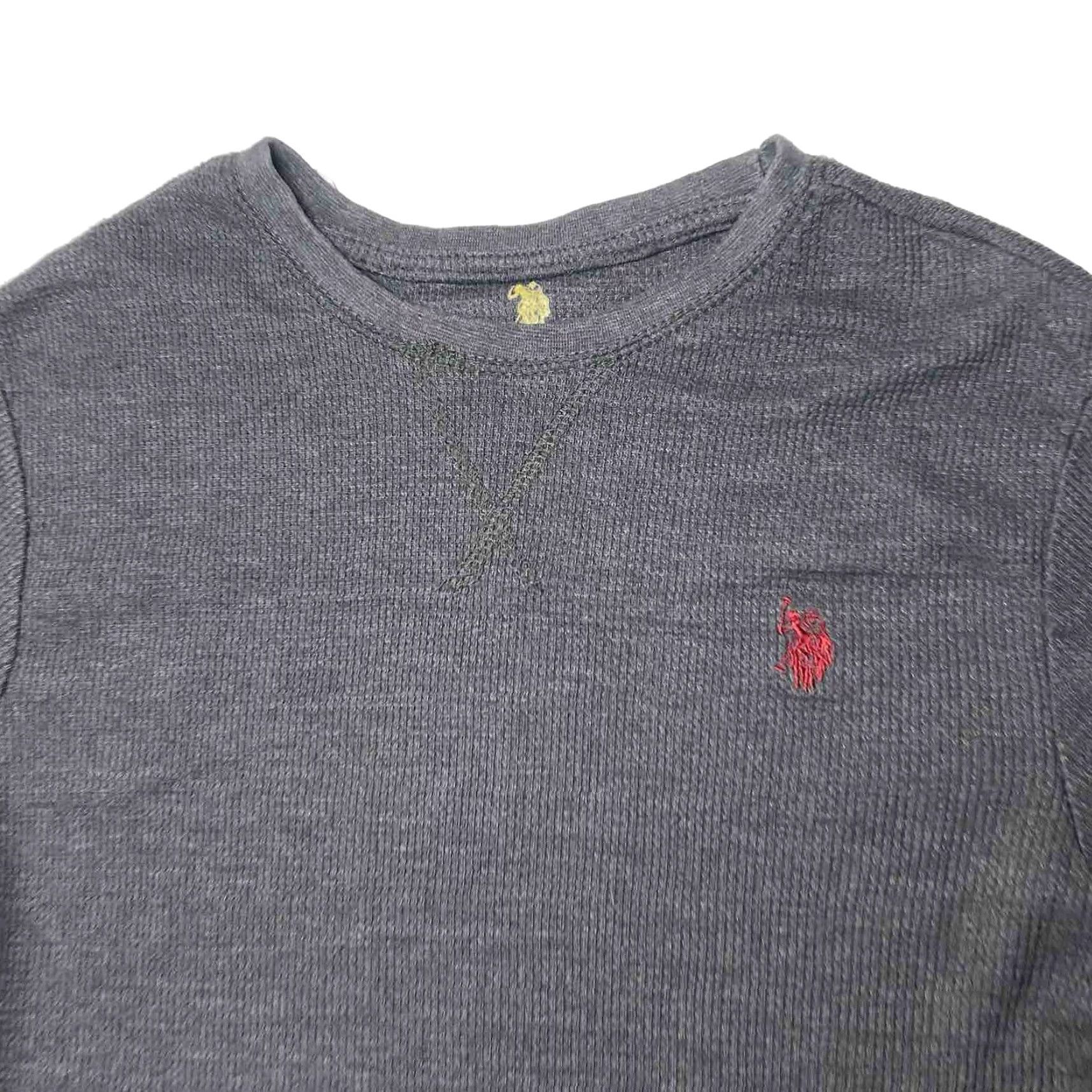 Vintage VINTAGE US Polo Assn Waffle-Knit Shirt Unisex Adults Small Gray Thermal Long Sleeve Pullover Crew Neck Size US S / EU 44-46 / 1 - 4 Thumbnail