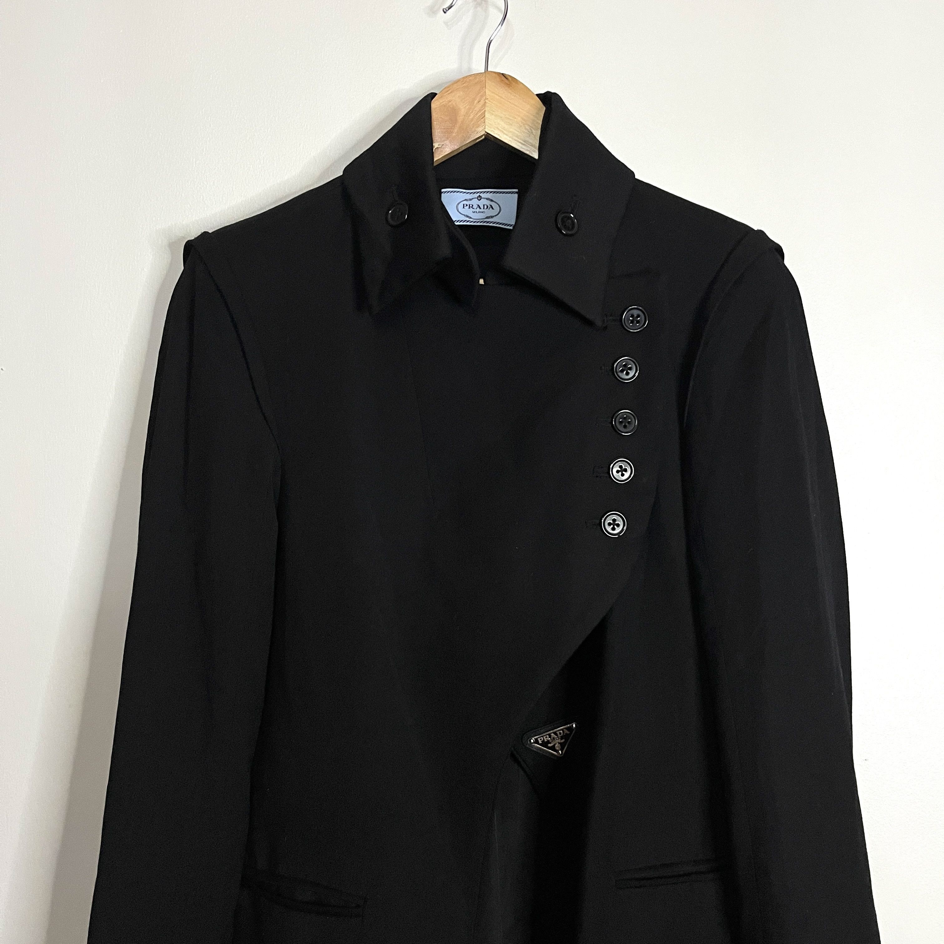Prada Prada Milano Military Black Coat Size M / US 6-8 / IT 42-44 - 2 Thumbnail