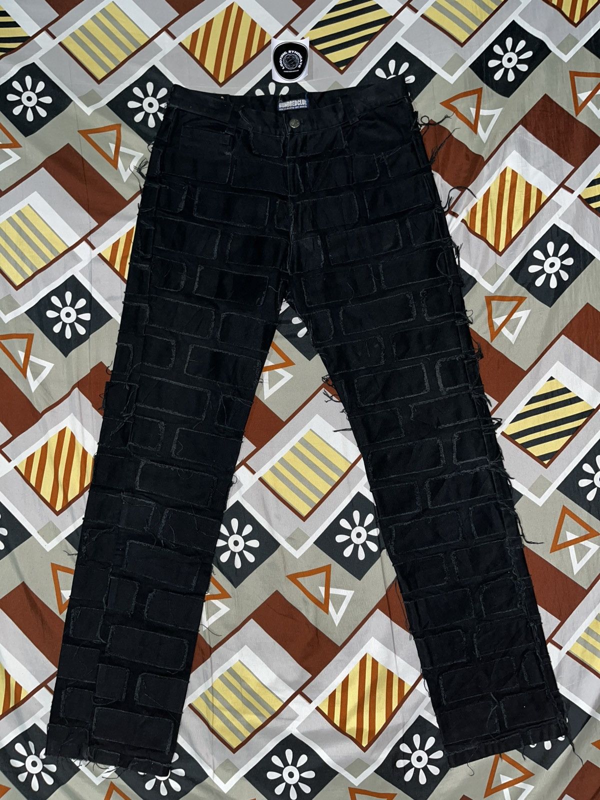 If Six Was Nine × Japanese Brand × Le Grande Bleu (L.G.B.) 🔥Rare Hundred Club Destroy Anarchy Crush Patch Denim Pants Size US 30 / EU 46 - 1 Thumbnail