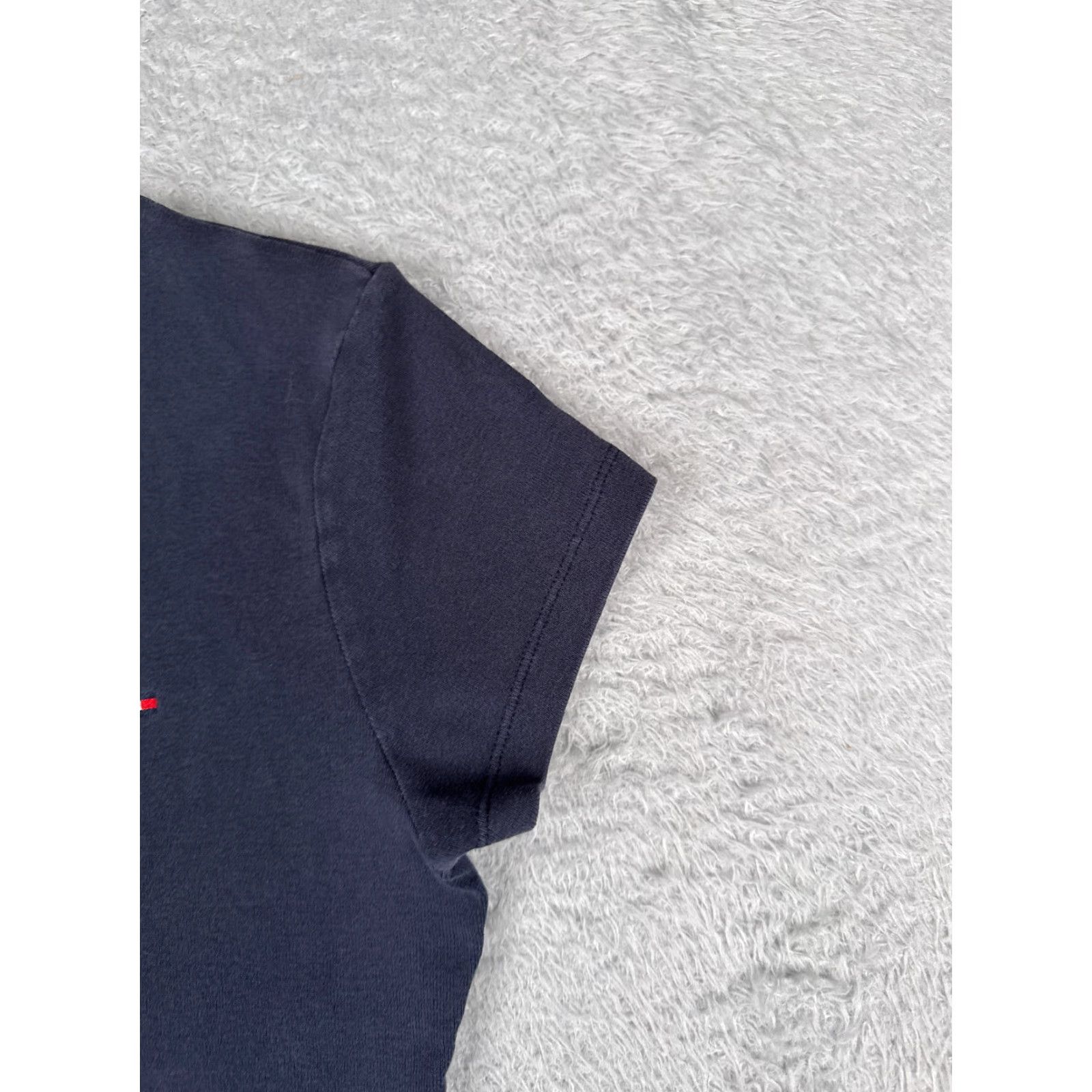 Tommy Hilfiger VINTAGE Tommy Hilfiger Women's T-Shirt Crew Neck Short Sleeve Blue Cotton Casual Shirt All Seasons Size L / US 10 / IT 46 - 2 Thumbnail