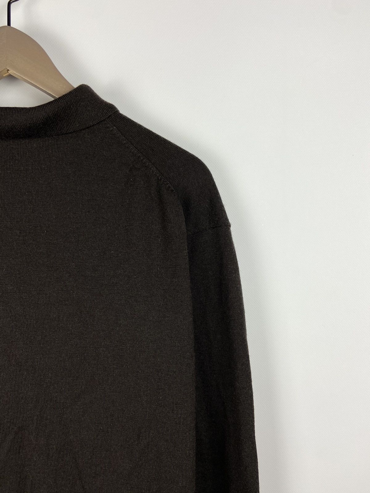 Balmain × Vintage Vintage Balmain Sweatshirt Collared Button Long Sleeve Wool Size US XL / EU 56 / 4 - 15 Thumbnail