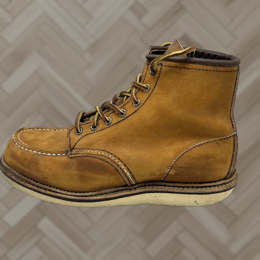 Red Wing Red Wing Shoes Boot Moc Toe 1907 Mens 11 Leather Lace Up USA Brown Solid Mile USA Classic Work & Safety Size US 11 / EU 44 - 1 Thumbnail