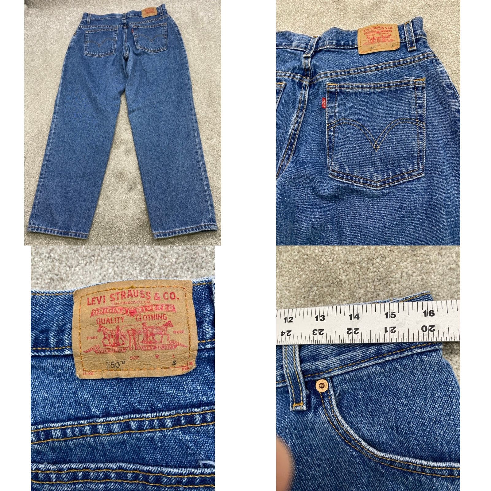 Levi's VINTAGE Levi's 550 Jeans Women's 14 MIS S Blue Denim Classic Relaxed Fit Tapered Levi's 550 Women Jeans 14 MIS S Blue Denim 550 Size 36" / US 14 / IT 50 - 8 Thumbnail