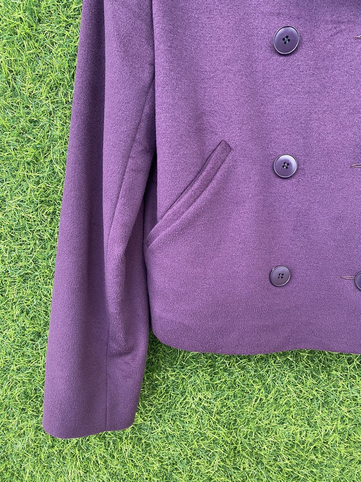 agnes b. Agnes B Double Breasted purple wool blend peacoat Size M / US 6-8 / IT 42-44 - 3 Thumbnail