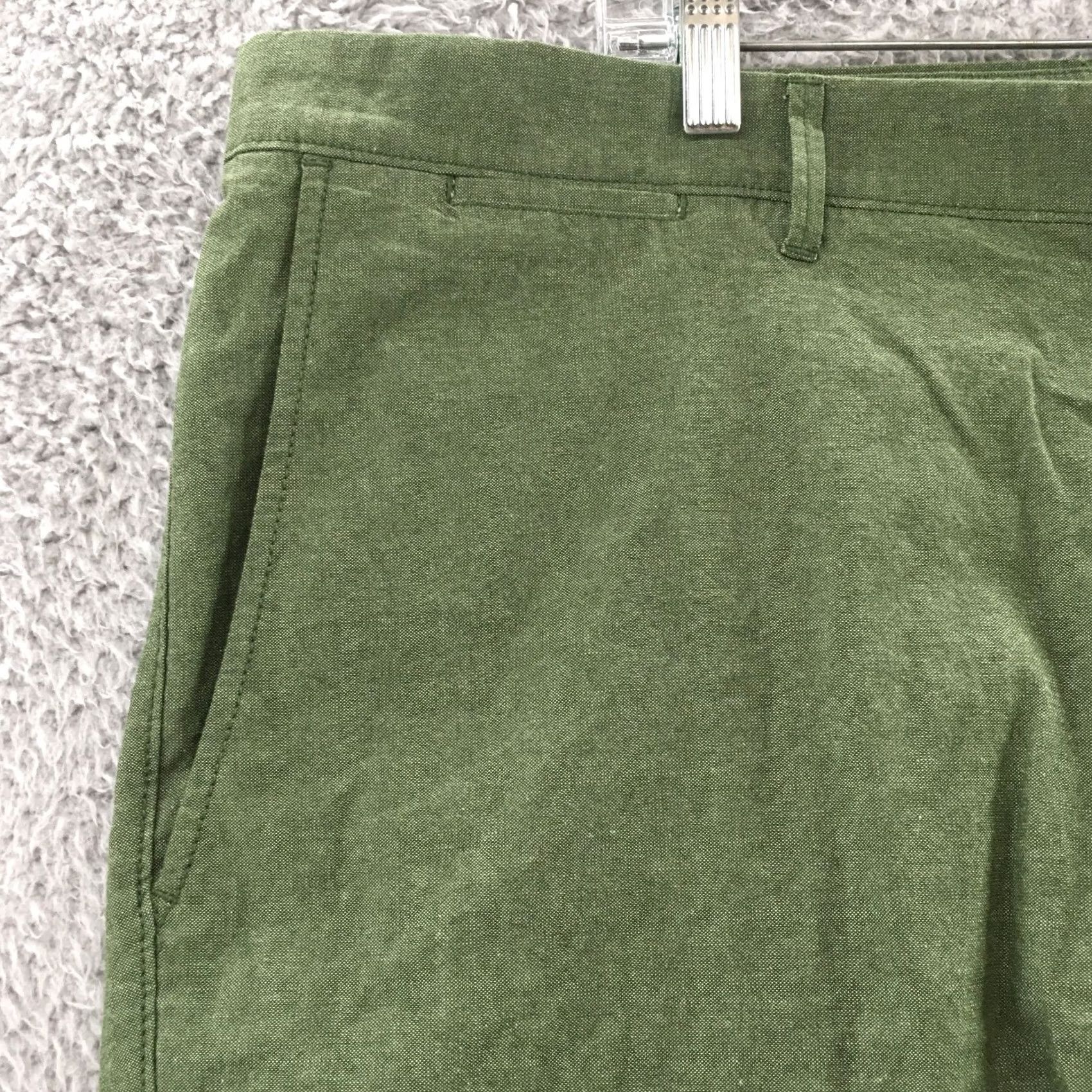 Vintage Goodfellow & Co Linden Chino Shorts Mens 42 Green Cotton Casual Zip Fly Size US 42 / EU 58 - 4 Thumbnail