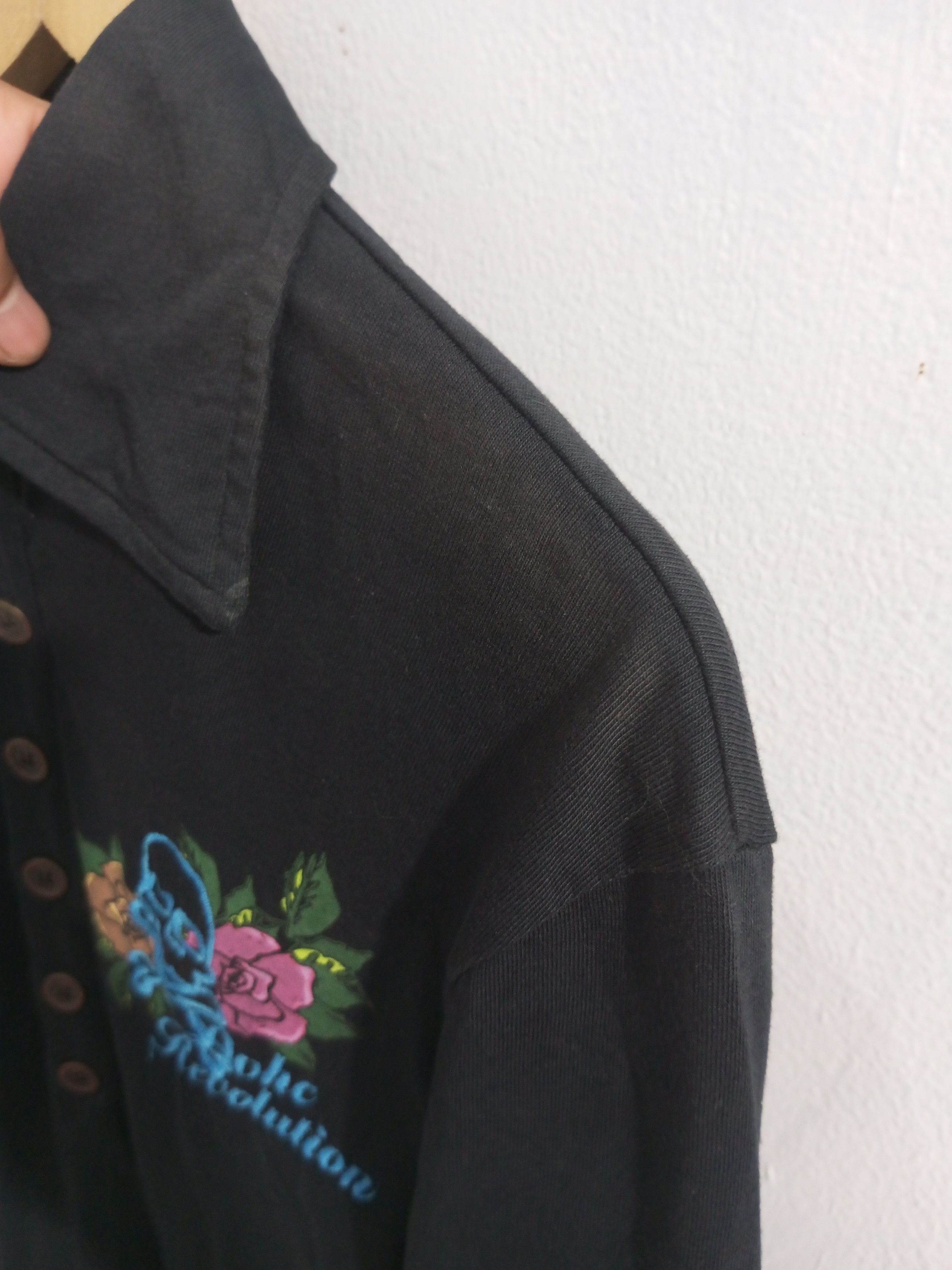 Japanese Brand DOHC Revolution cross n skull polo long sleeve Size US L / EU 52-54 / 3 - 8 Thumbnail