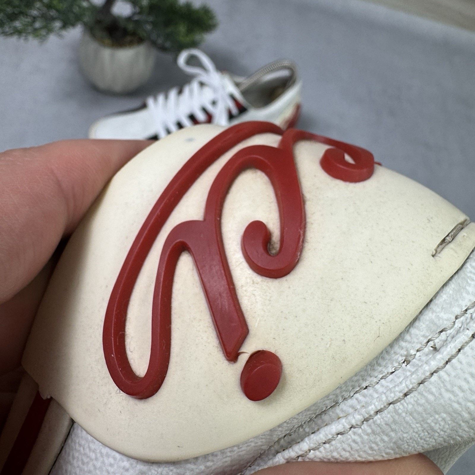 Gucci Gucci Sneakers GG Logo Monogram Stripe Leather White Y2K Size US 6 / IT 36 - 16 Thumbnail
