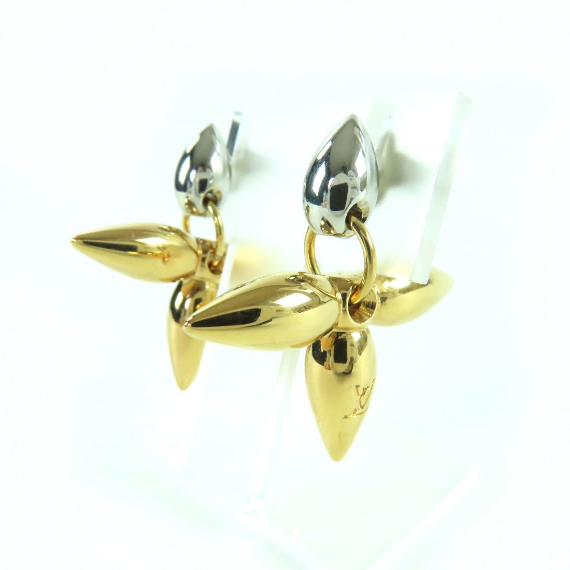 Louis Vuitton LOUIS VUITTON M00630 Boucles d'Oreilles Louisette pendant earrings, gold and silver, with box dust bag, made in Italy, women's. Size ONE SIZE - 1 Thumbnail