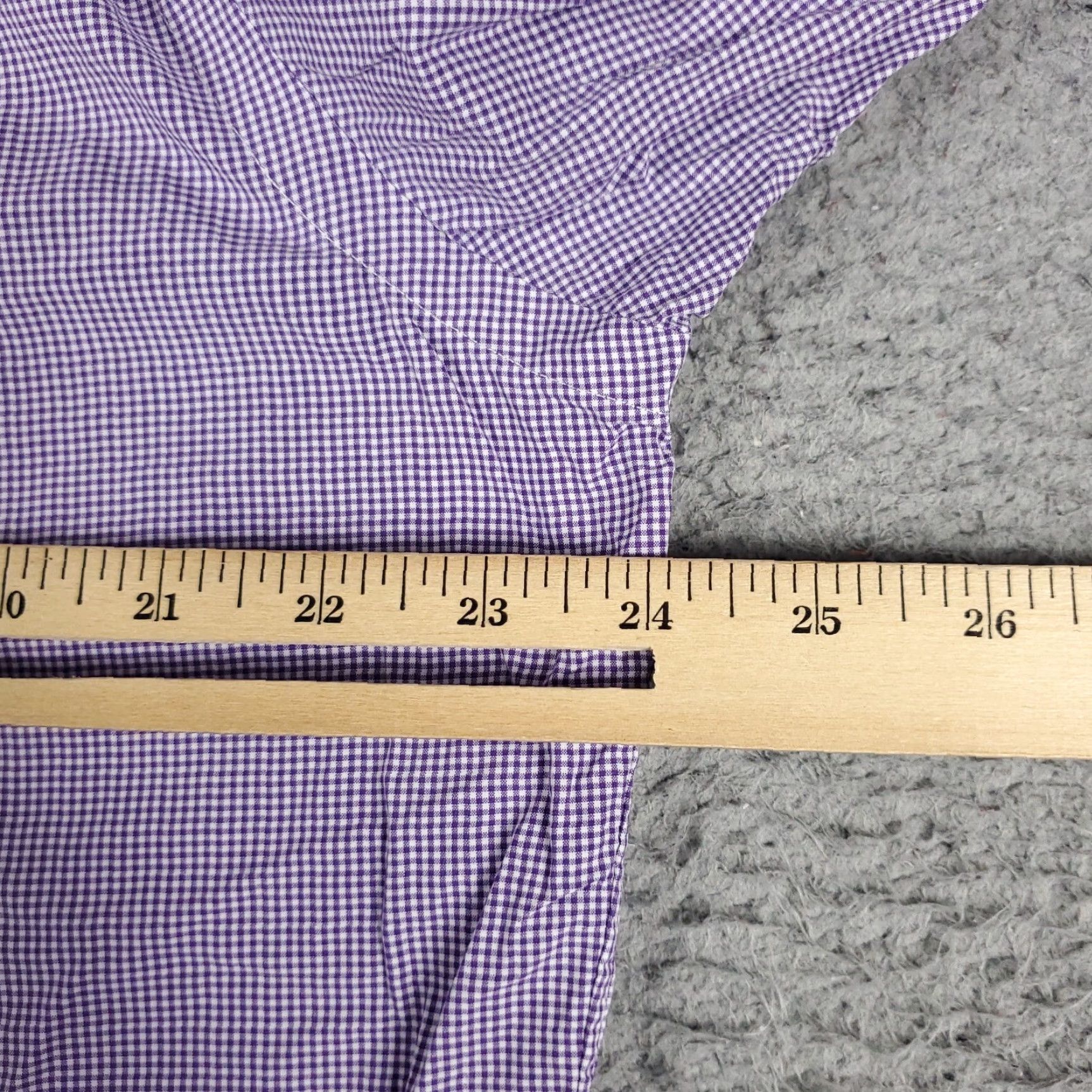 Ralph Lauren Ralph Lauren Dress Shirt Mens 16.5 Purple Check Long Sleeve Button Up Size 42R - 5 Thumbnail