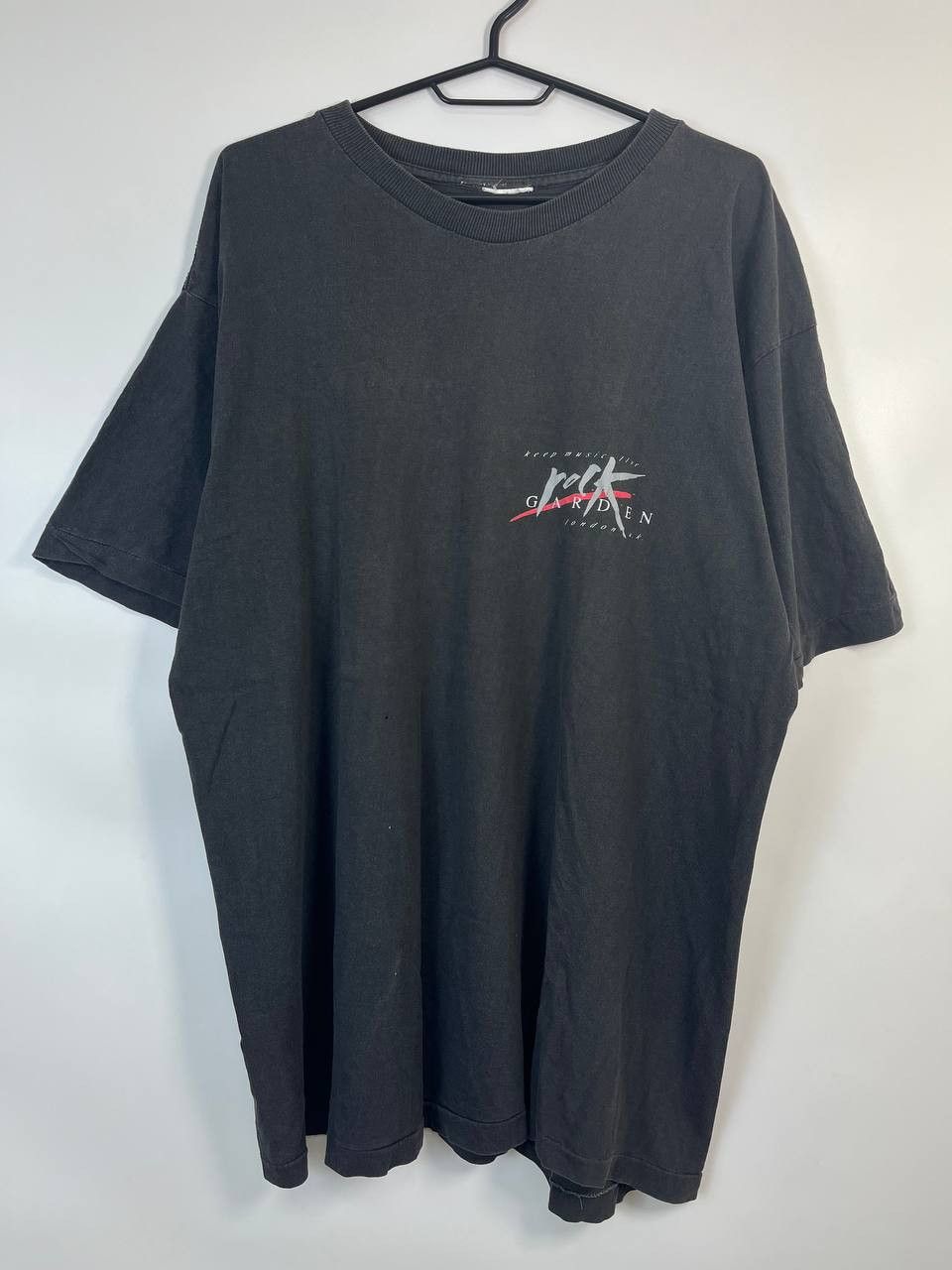 rock GARDEN advertising T-shirt, men's size S (equivalent) cotton black type Vintage Second Hand
