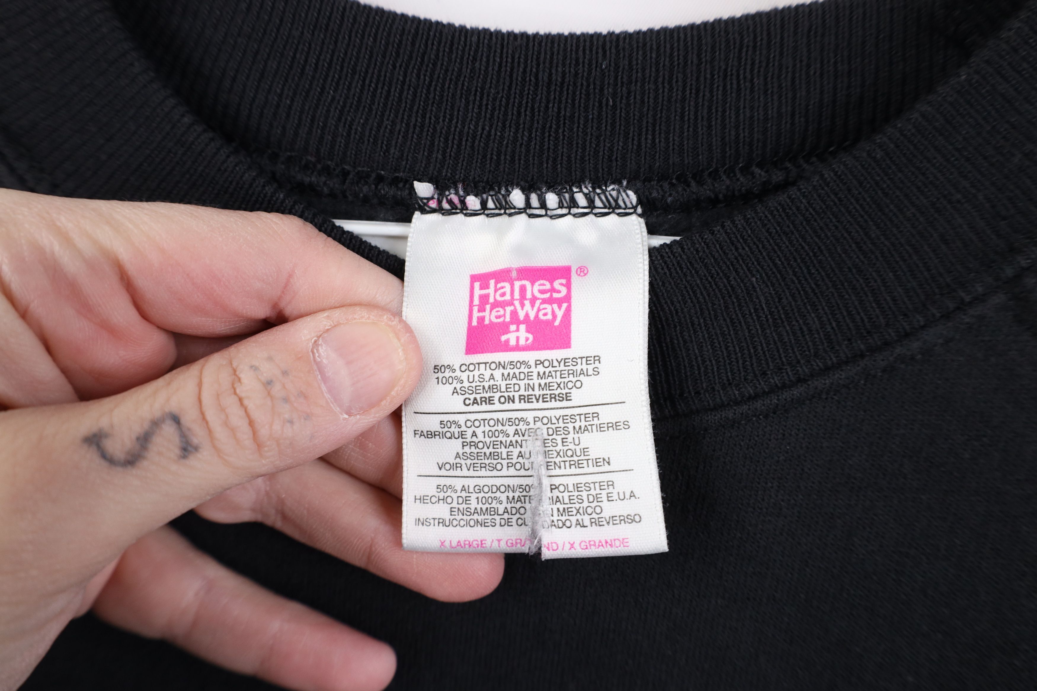 Vintage Vintage 90s Streetwear Blank Crewneck Sweatshirt Black Size XL / US 12-14 / IT 48-50 - 4 Thumbnail