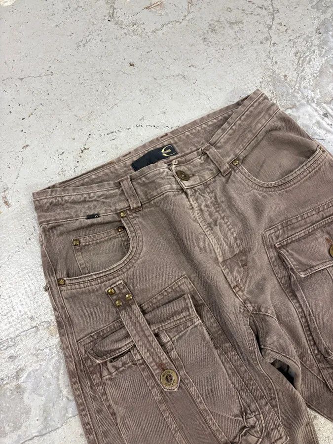 Just Cavalli AW2005 Cavalli Brown Multi Pockets Cargo Pants Size US 31 - 6 Thumbnail