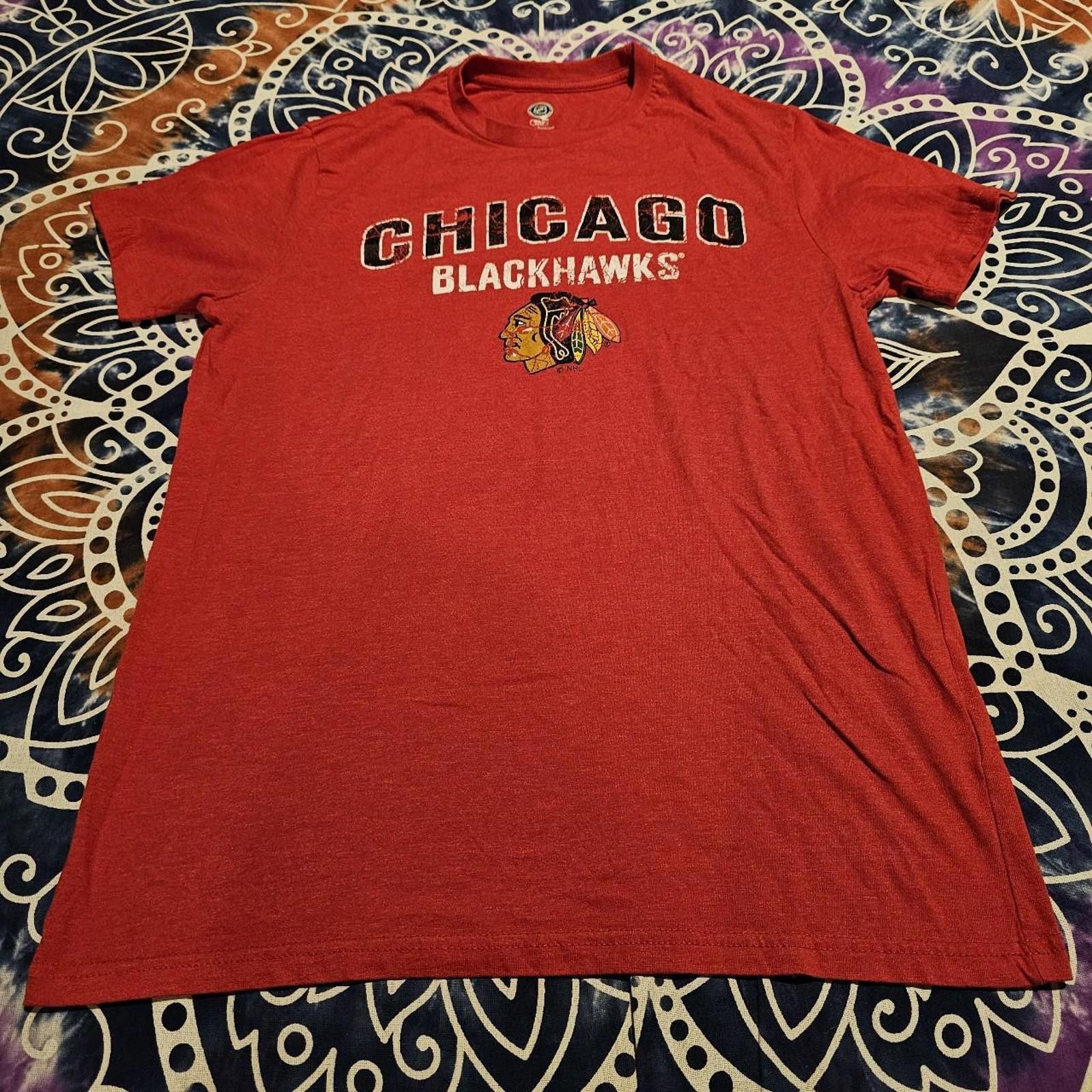 NHL NHL Chicago Blackhawks Men's Red Hockey T-shirt Size US M / EU 48-50 / 2 - 2 Thumbnail