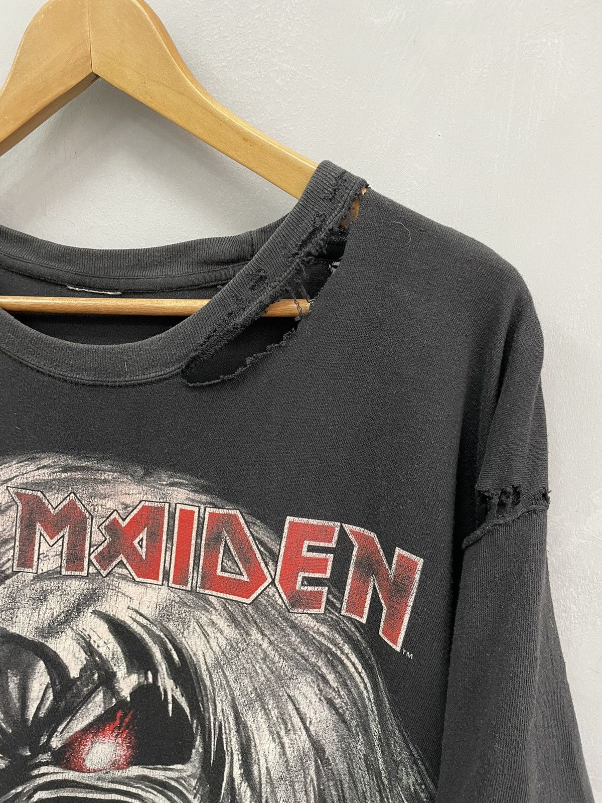 Iron Maiden × Vintage Iron Maiden CRASH Tee T Shirt 90s Vintage Black Size US L / EU 52-54 / 3 - 4 Thumbnail