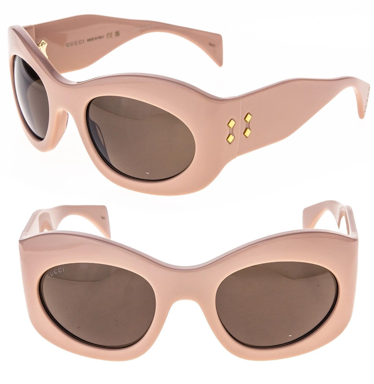 GUCCI 1463 Nude Pink Bold Oversized Gg1463S 003 Sunglasses