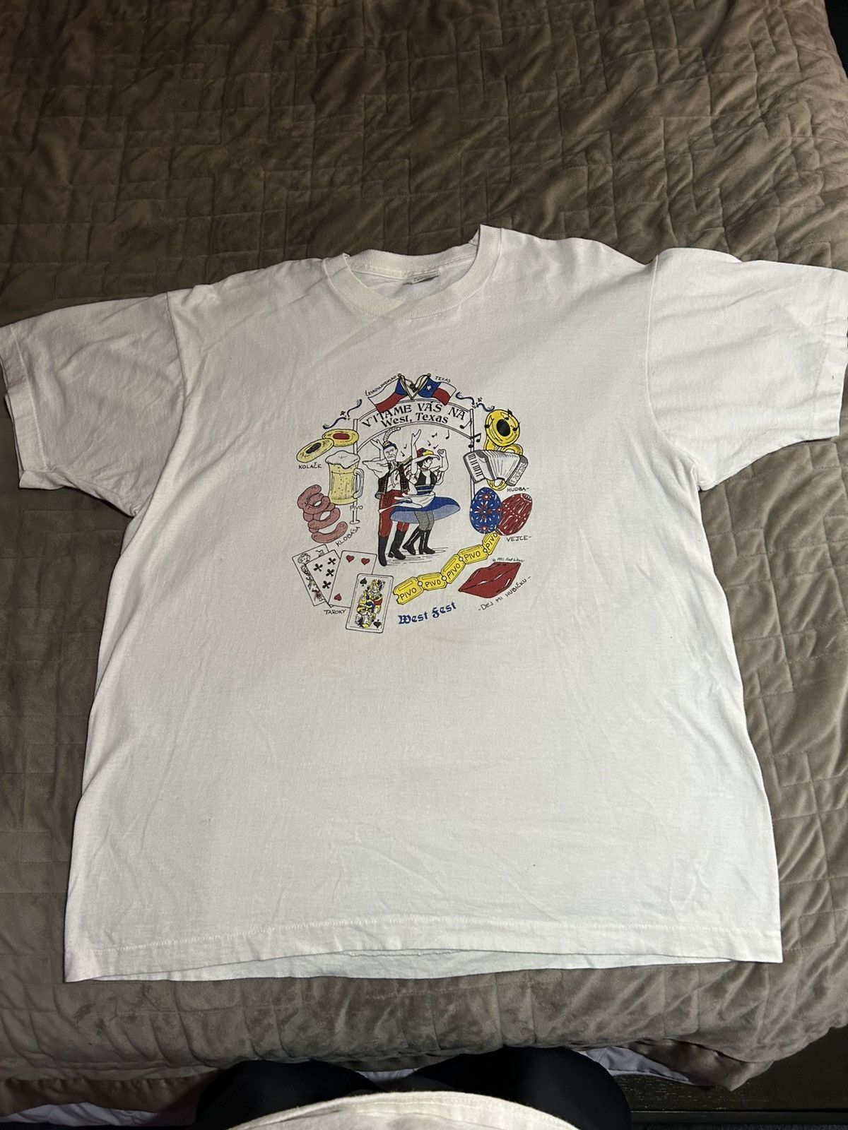 Fruit Of The Loom Vintage Czech Festival West Texas Fruit of the Loom Tee Size US XL / EU 56 / 4 - 1 Thumbnail