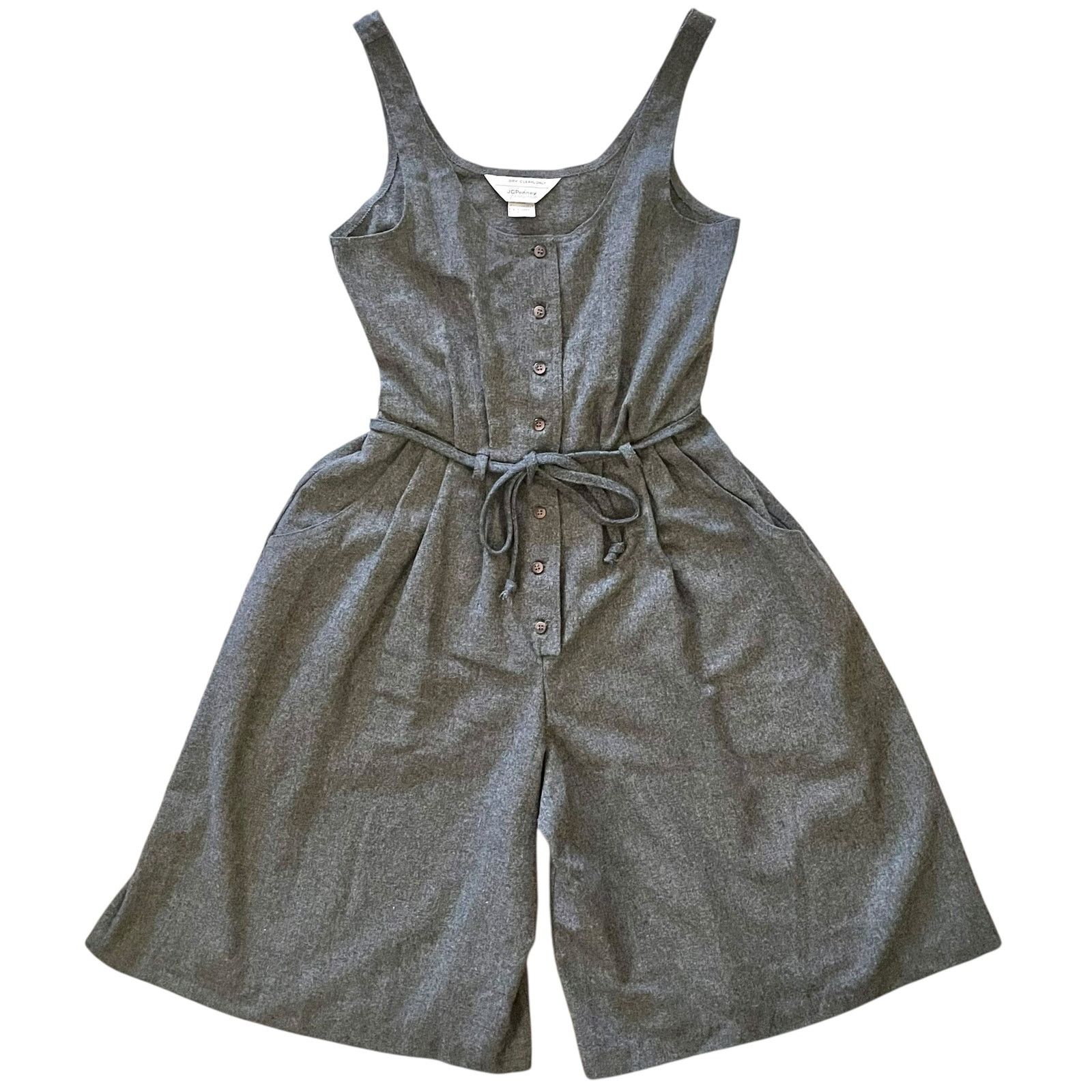 JCPenney × Vintage Vintage 70s JCPenney Gray Sleeveless Midi Wide-Leg Jumpsuit Size 27" / US 4 / IT 40 - 8 Thumbnail