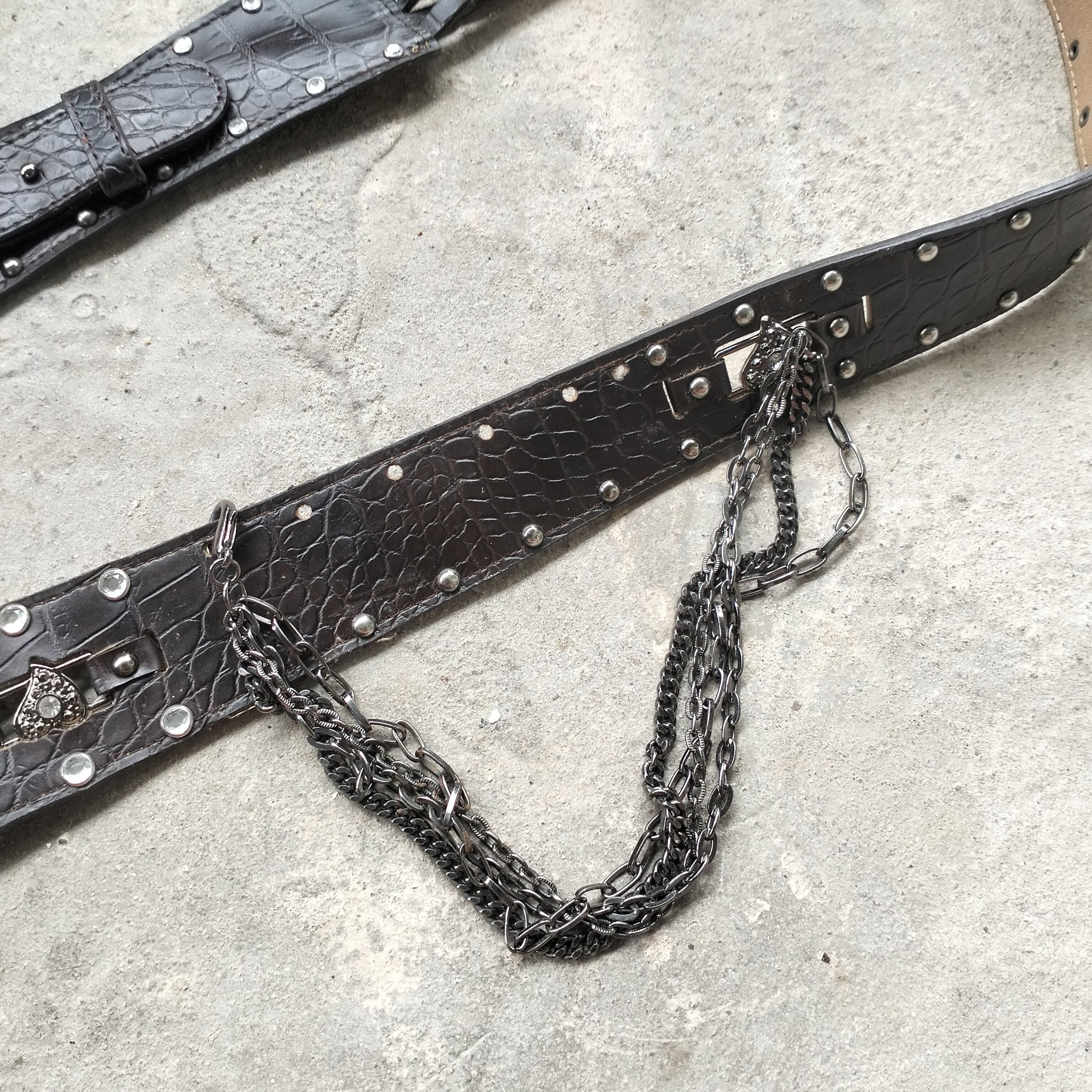 If Six Was Nine × Japanese Brand × Vintage SNAKESKIN CHAIN BELT Size ONE SIZE - 9 Thumbnail