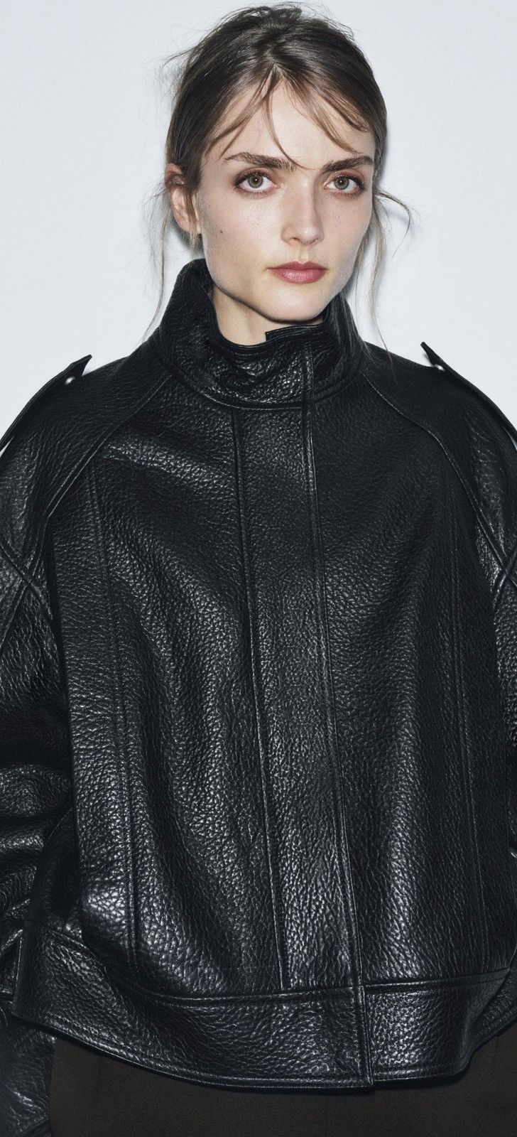 Zara Zara Leather Bomber Jacket ZW Collection Limited Edition - L Size L / US 10 / IT 46 - 5 Thumbnail