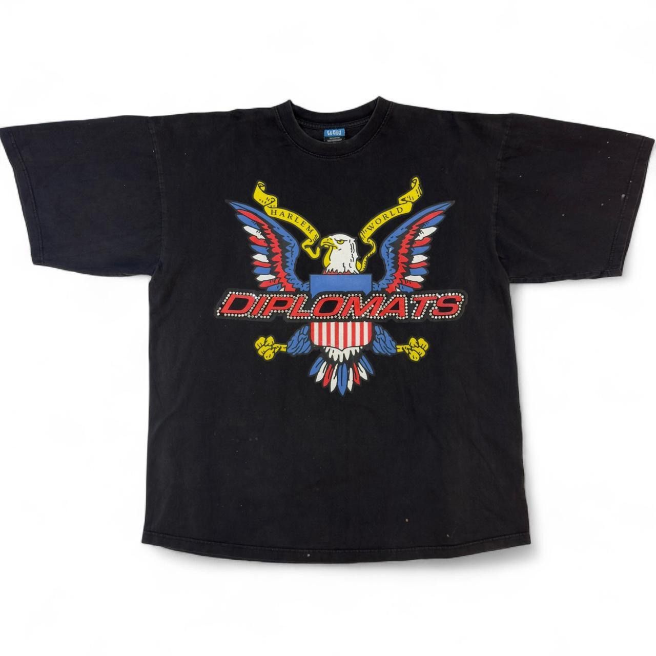 Vintage Harlem World Diplomats black cotton t-shirt #HipHop Size US XXL / EU 58 / 5 - 1 Thumbnail