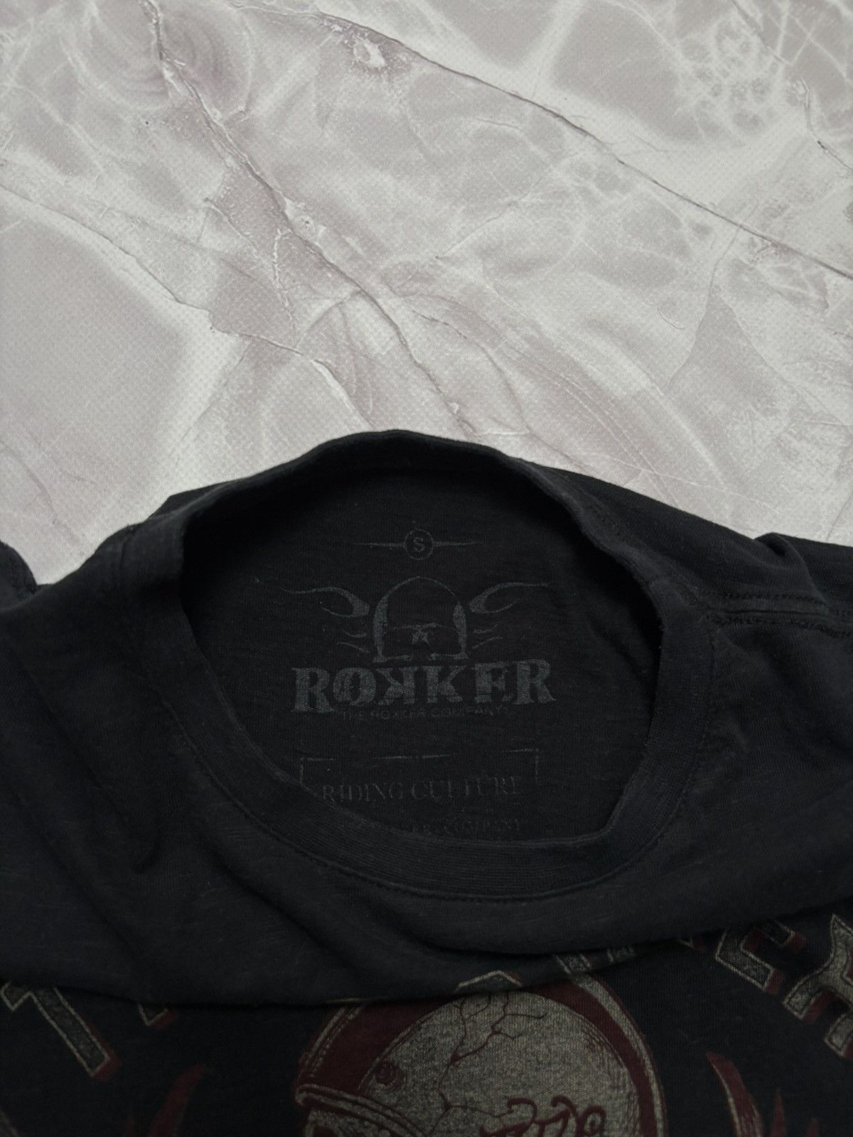 THE ROKKER COMPANY The Rokker Company T-Shirt Black Biker Graphic Print Mens S Size US S / EU 44-46 / 1 - 9 Thumbnail