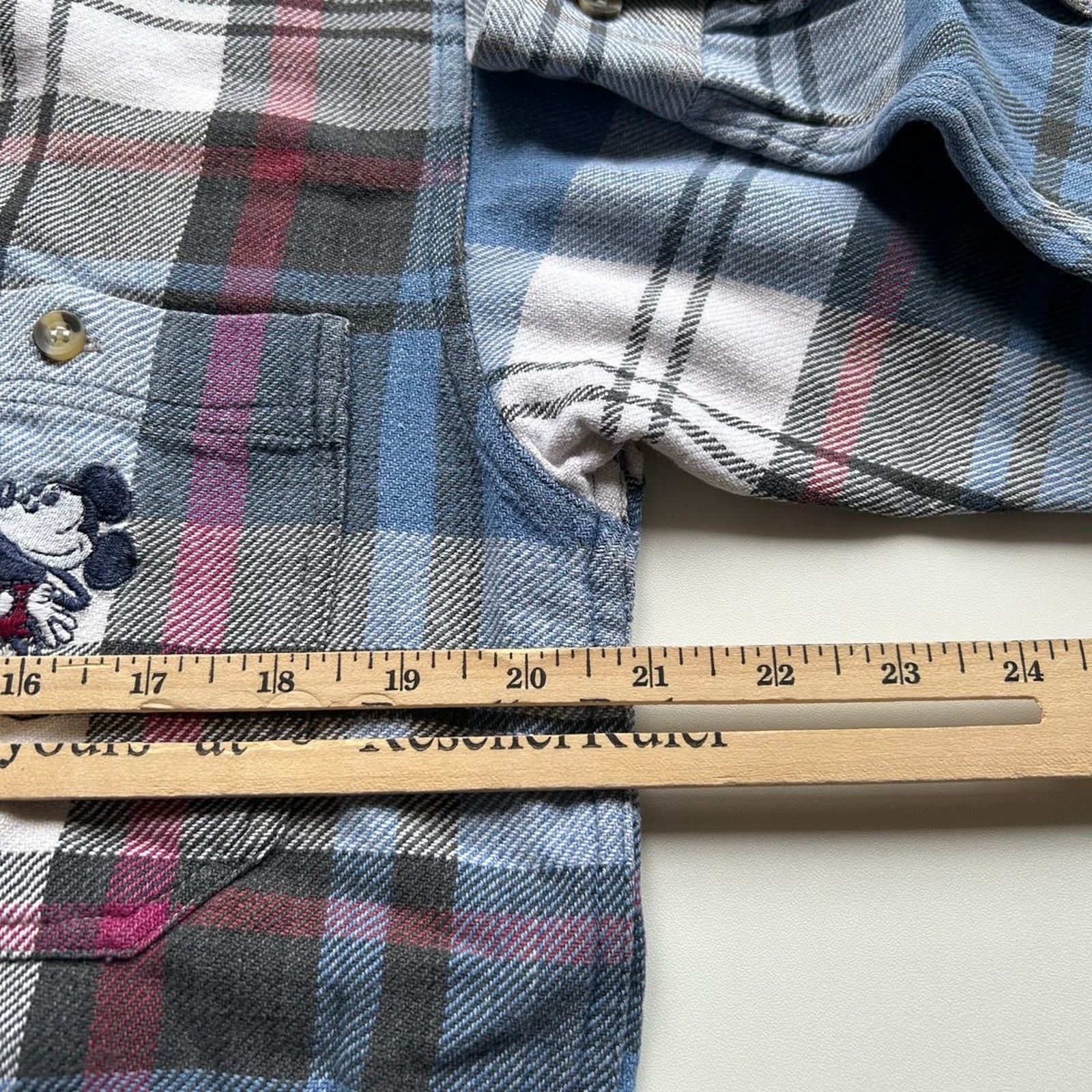 Disney × Mickey Mouse × Vintage Vintage 1990s Mickey Mouse Disney Plaid Button Up Shirt Rare Size US M / EU 48-50 / 2 - 5 Thumbnail