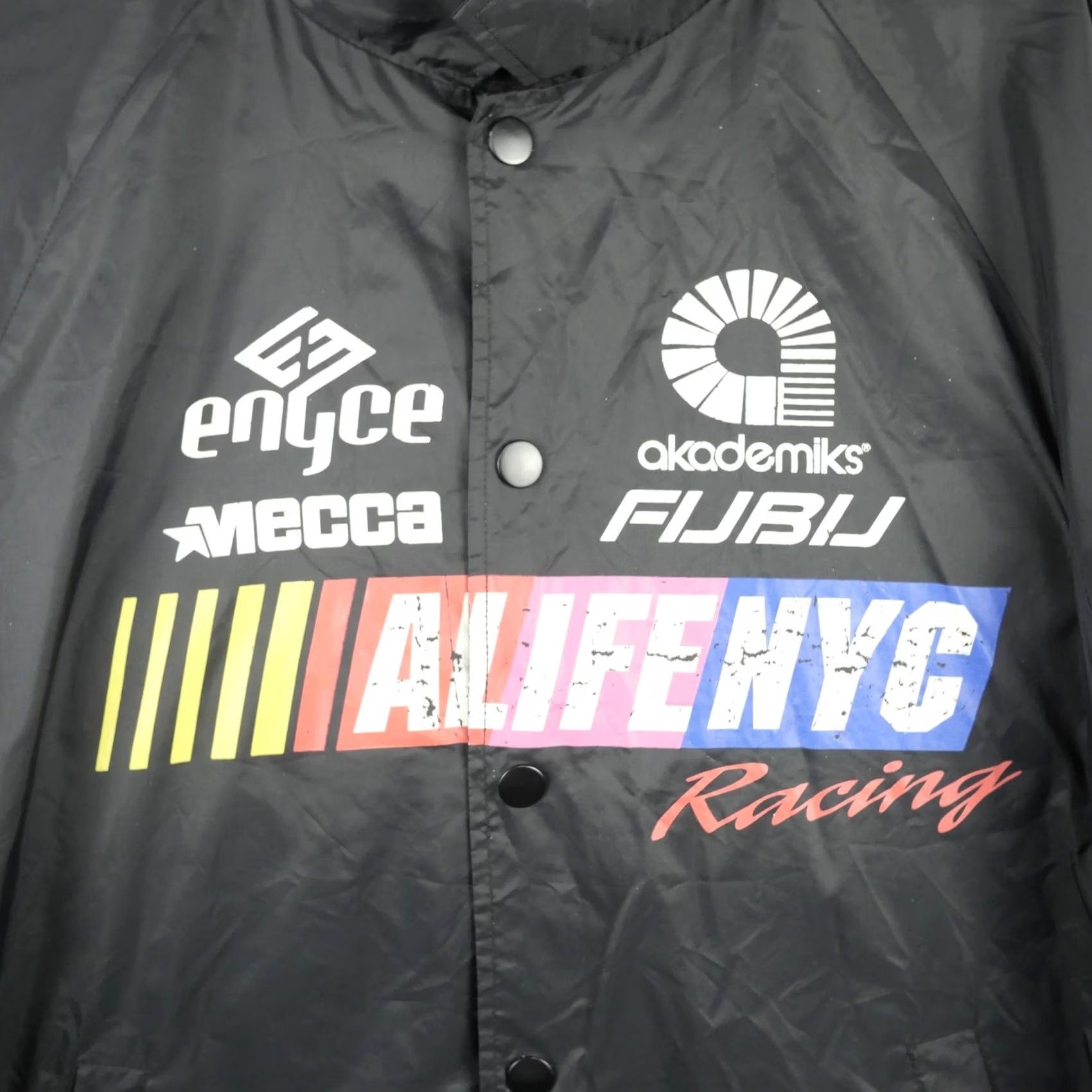 Alife ALIFE Jacket Mens Large Black Alife NYC Racing Windbreaker Hip Hop Graphic Size US L / EU 52-54 / 3 - 2 Thumbnail