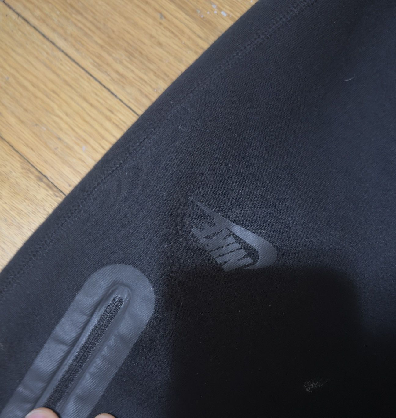 Nike Nike black tech fleece-style joggers Size US 31 - 2 Thumbnail