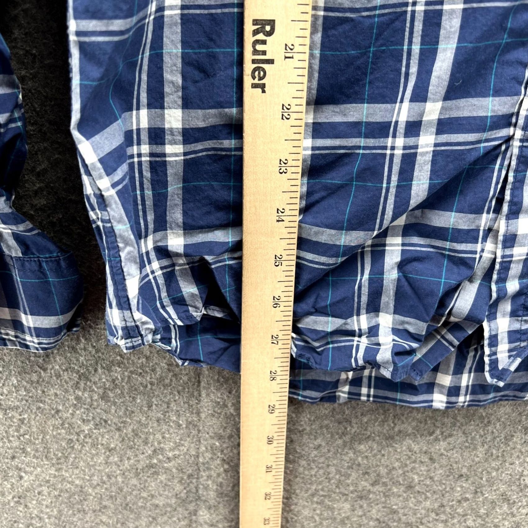 J.Crew VINTAGE J.CREW Shirt Men S Blue Button-Down Plaid Lightweight Preppy Dress Casual Formal Workwear Size 36R - 4 Thumbnail