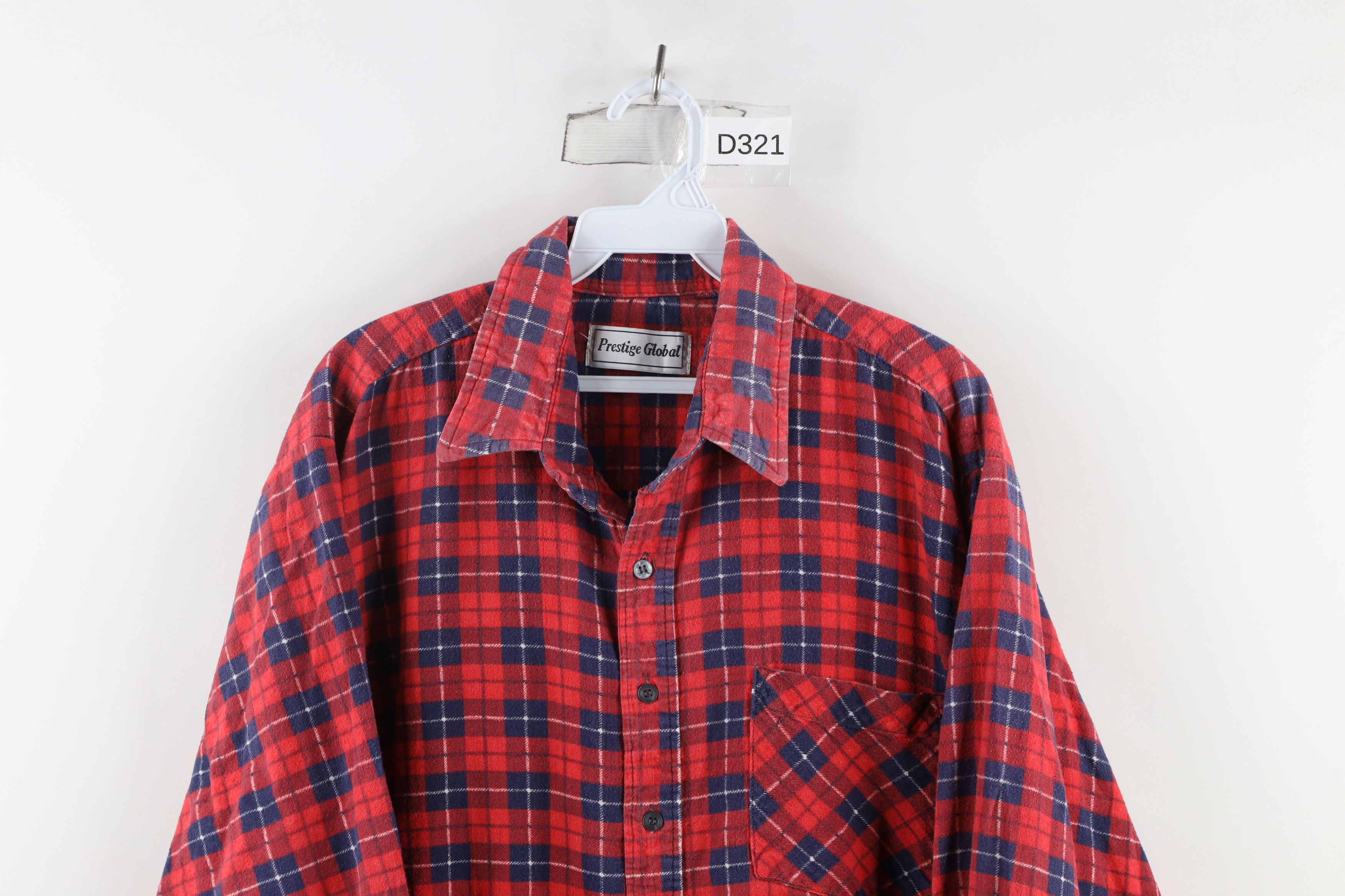Vintage Vintage 70s Streetwear Flannel Collared Button Shirt Plaid Size US XL / EU 56 / 4 - 2 Thumbnail