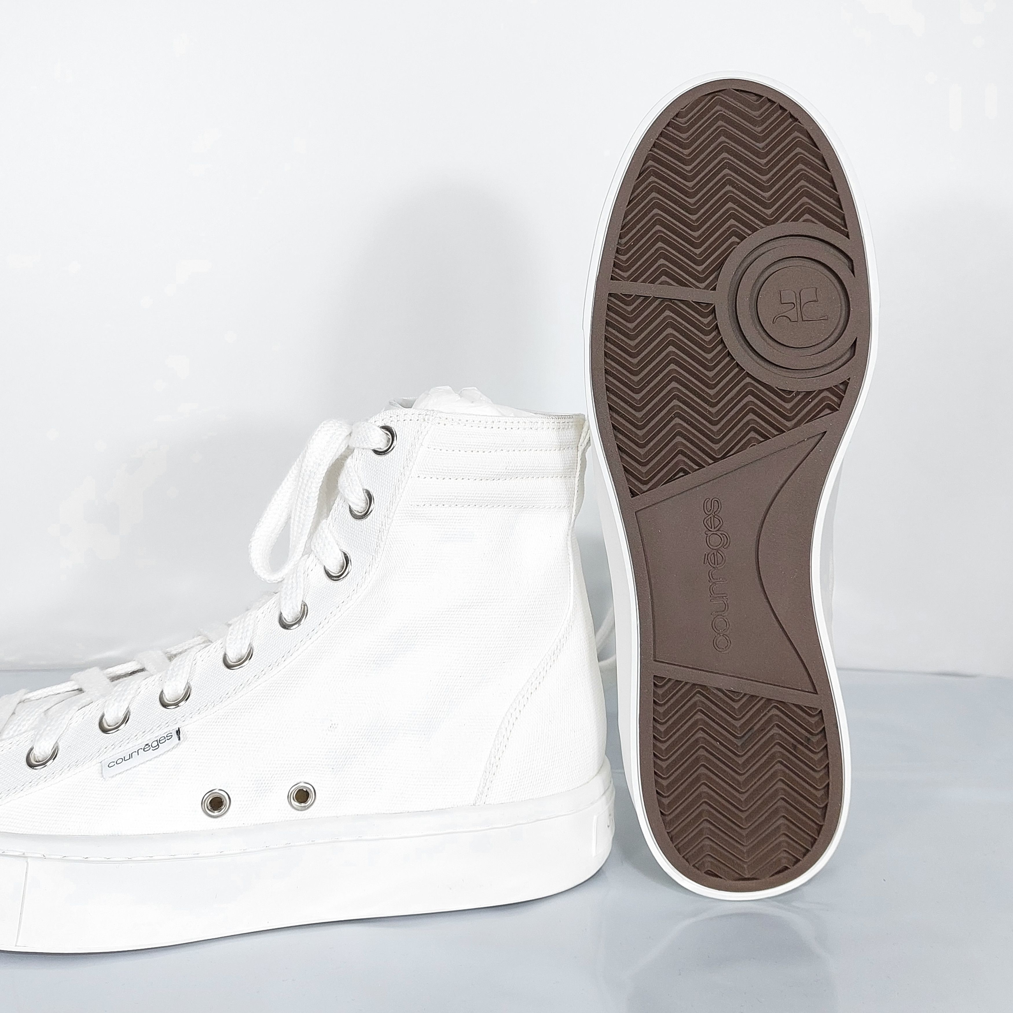 Courreges canvas 01 high top sneakers - white 43EU Size US 10 / EU 43 - 5 Thumbnail
