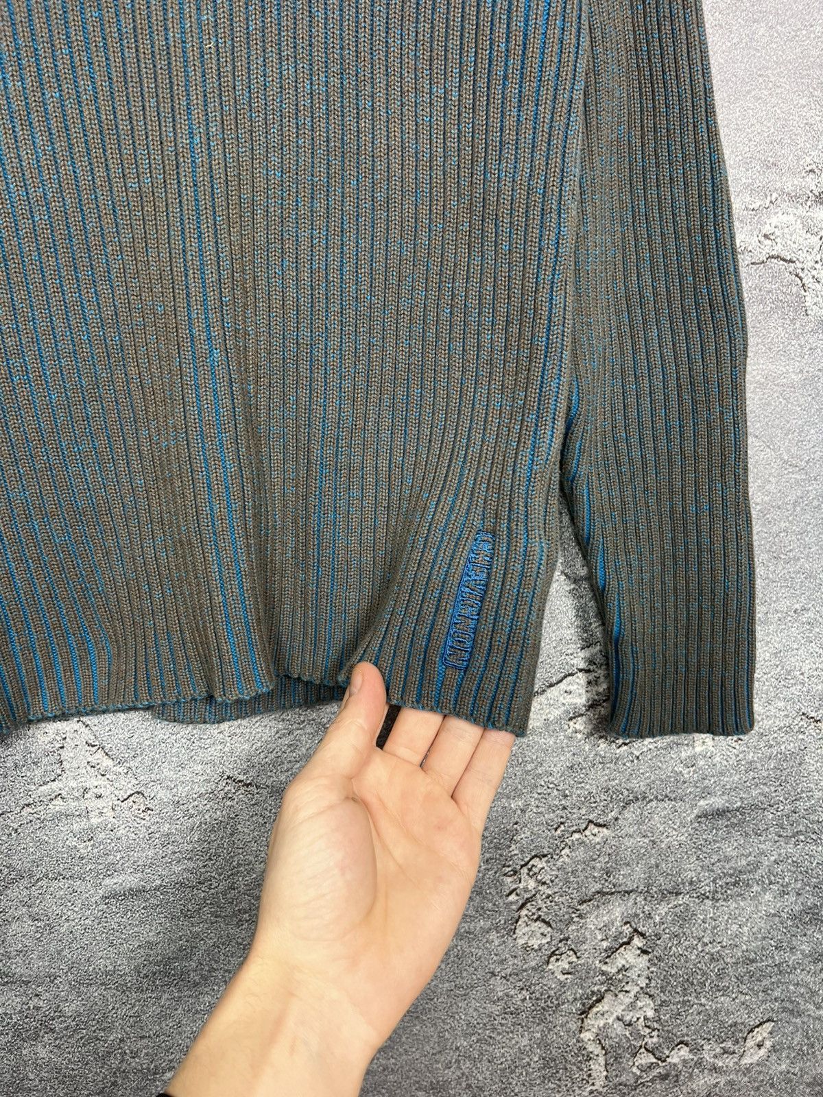 Chevignon Vintage Chevignon Ribbed Turtleneck Sweater A Blue Pattern Size US M / EU 48-50 / 2 - 7 Thumbnail