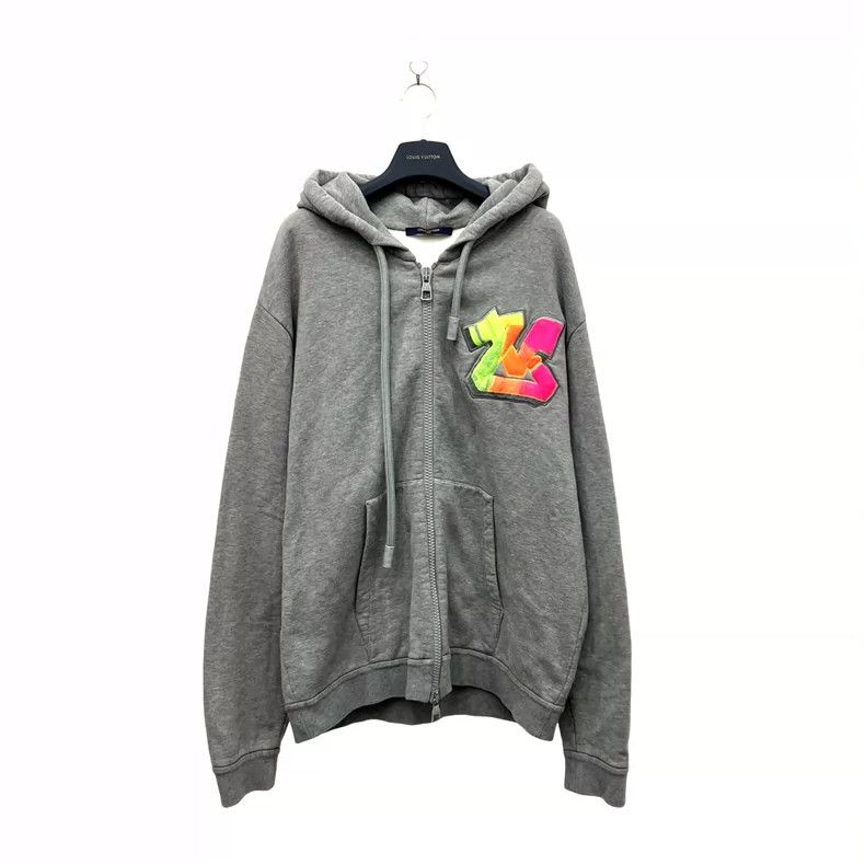 Louis Vuitton Louis Vuitton Graffiti Large Logo Hooded Jacket Size US XXL / EU 58 / 5 - 2 Thumbnail