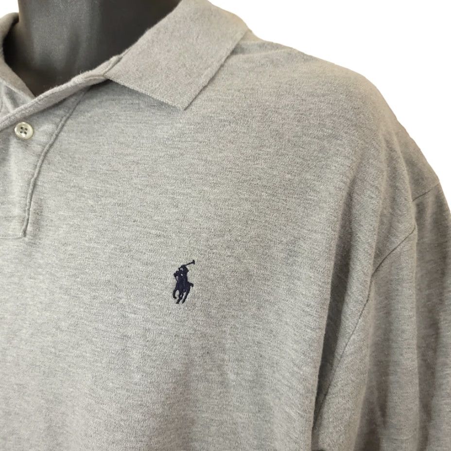 Polo Ralph Lauren VINTAGE Polo Ralph Lauren Polo Shirt Mens XL 90s Heather Gray Made In USA Polo Ralph Lauren Shirt Mens XL 90s Gray Size US XL / EU 56 / 4 - 3 Thumbnail