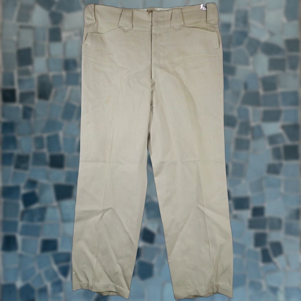 Vintage VINTAGE Gross Original Denver Corduroy Western Pants 32x26 Beige 1950s Rockabilly 37" Hips Mens Size US 32 / EU 48 - 1 Thumbnail
