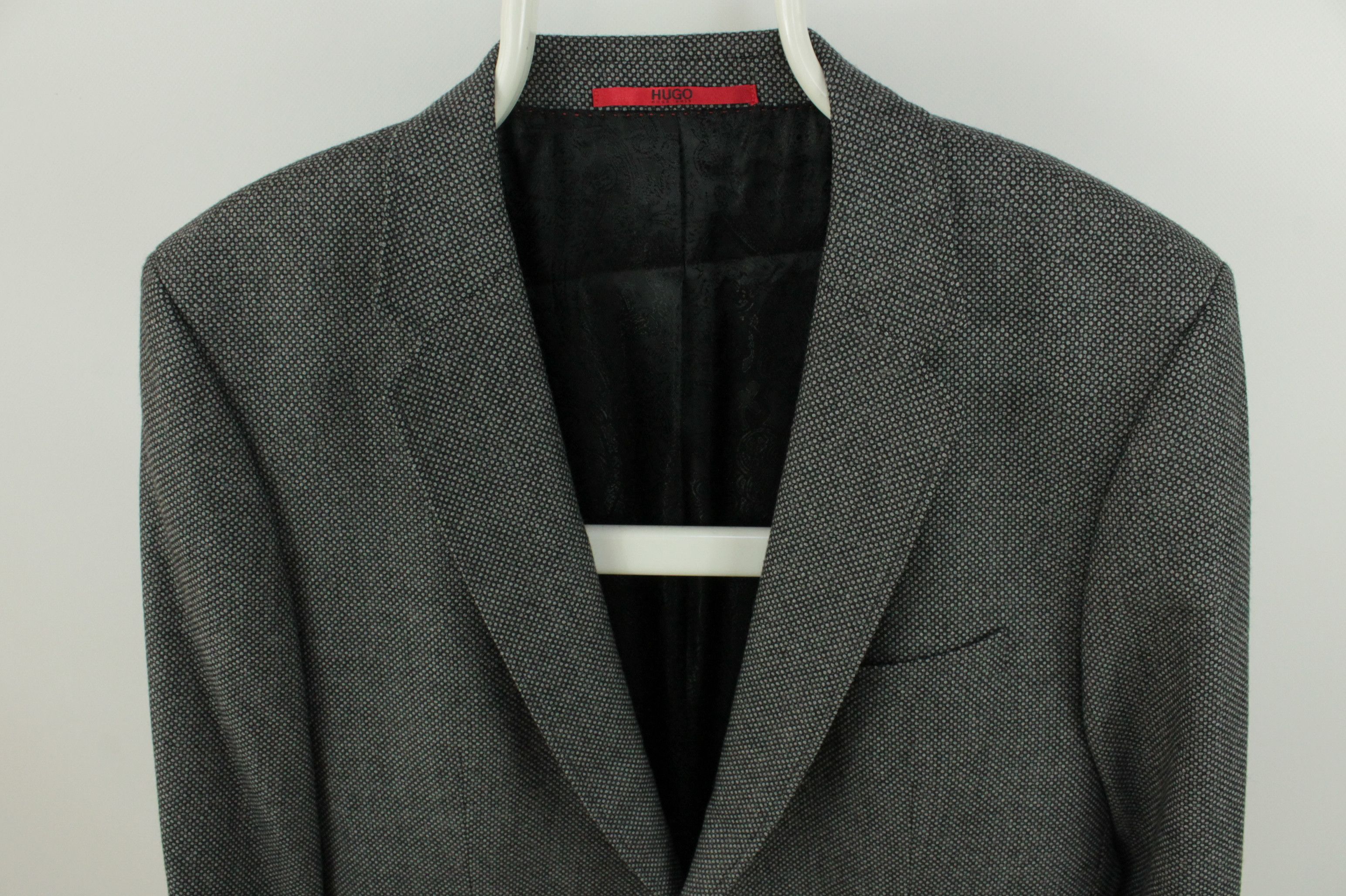 Designer × Hugo Boss Hugo Boss Red Label Structured Gray Wool Blazer Jacket Size US L / EU 52-54 / 3 - 2 Thumbnail